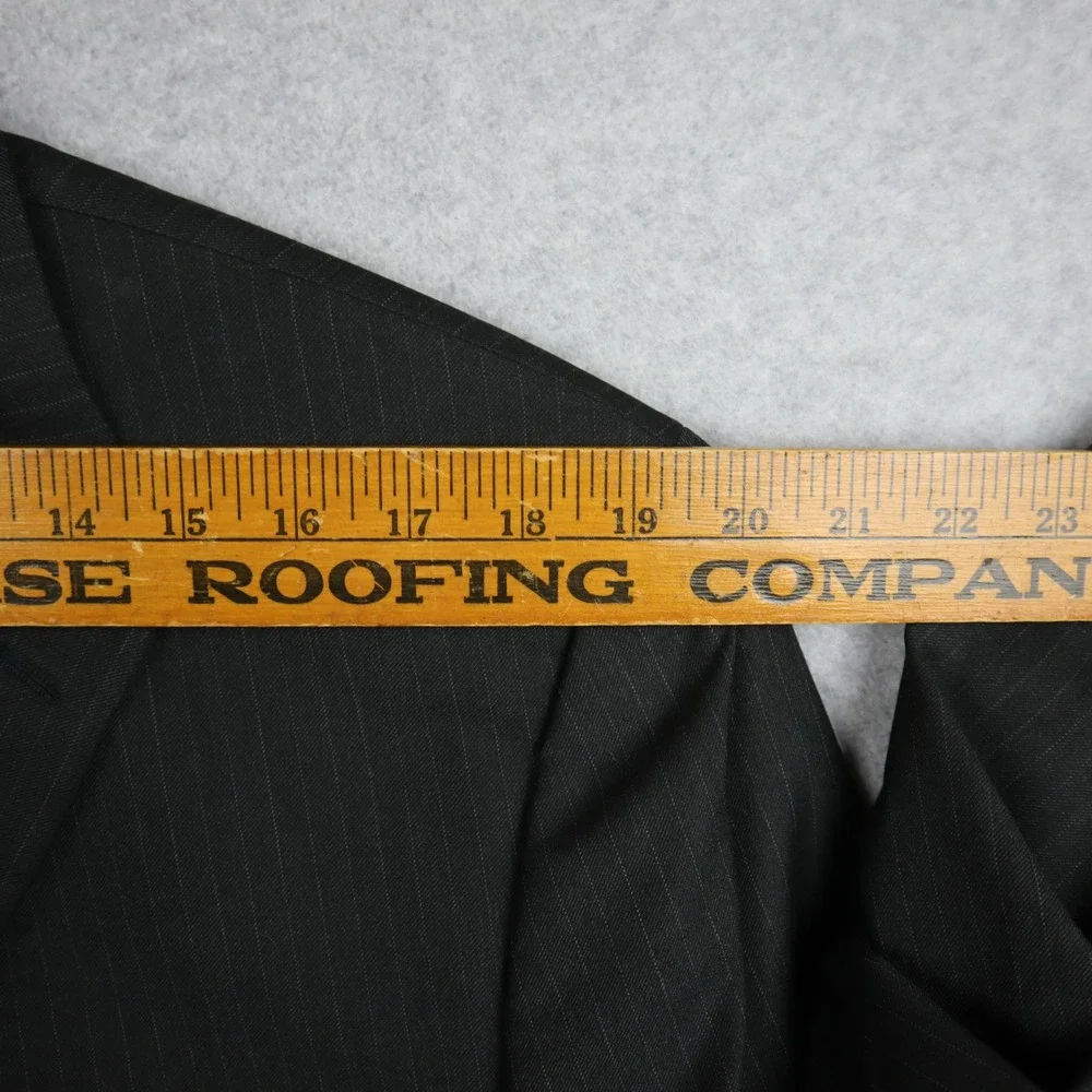 Apt. 9 Suit Jacket Mens XL 44 Charcoal Grey Pinstripe 3-Button Blazer
